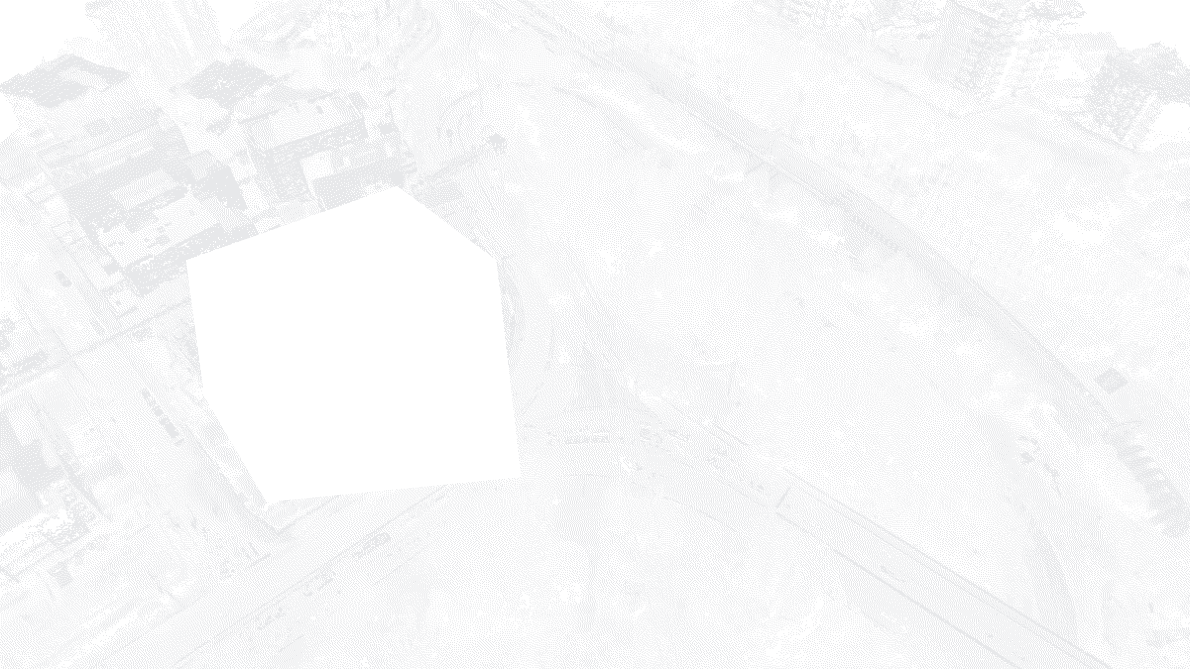 3D point-cloud reconstruction of an urban construction site with one structure selected in blue